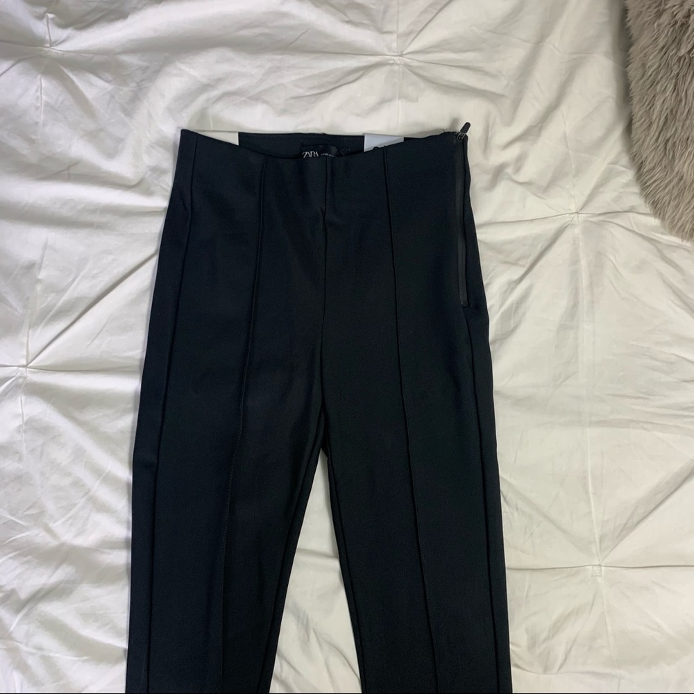 Zara black pants with slit - Picture 7 of 7